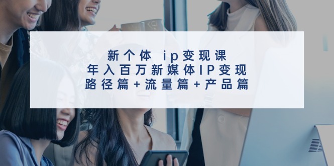 新个体ip变现课，年入百万新媒体IP变现，路径篇+流量篇+产品篇-中创网-创业项目大全