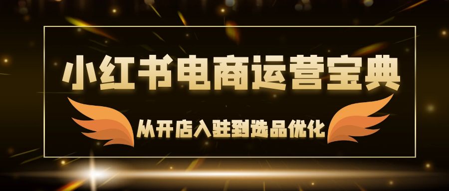 （12497期）小红书电商运营宝典：从开店入驻到选品优化，一站式解决你的电商难题-中创网-创业项目大全