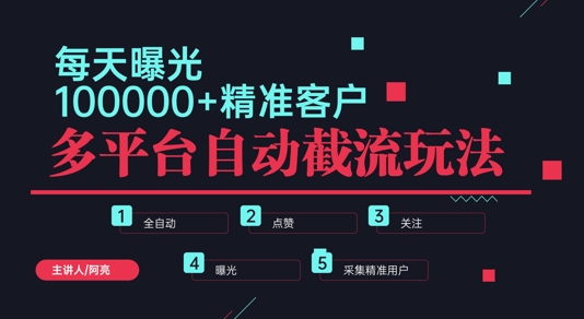 小红书抖音视频号最新截流获客系统，全自动引流精准客户【日曝光10000+】基本上适配所有行业-中创网-创业项目大全