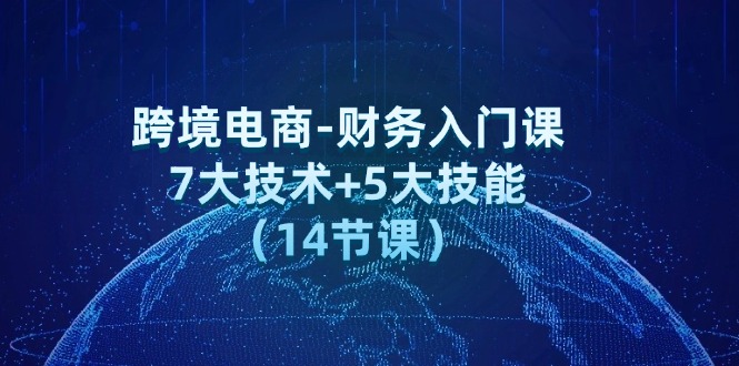 （12047期）跨境电商-财务入门课：7大技术+5大技能（14节课）-中创网-创业项目大全