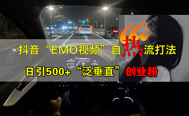 （13029期）抖音EMO视频自热打法，日引500+“泛垂直”创业粉-中创网-创业项目大全