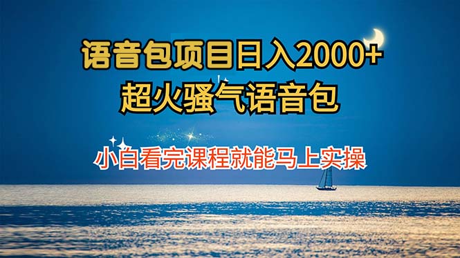 （12734期）语音包项目 日入2000+ 超火骚气语音包小白看完课程就能马上实操-中创网-创业项目大全
