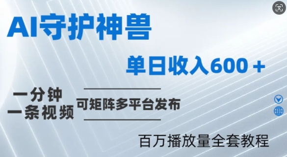 制作各省守护神，100多W播放量的视频只需要1分钟就能完成【揭秘】-中创网-创业项目大全