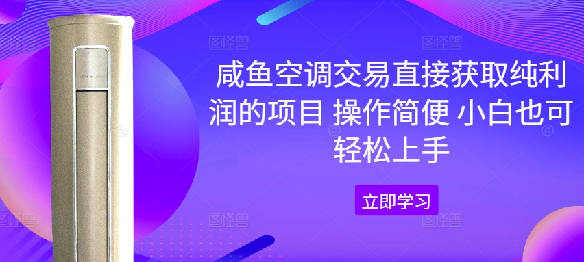 咸鱼空调交易直接获取纯利润的项目 操作简便 小白也可轻松上手-中创网-创业项目大全