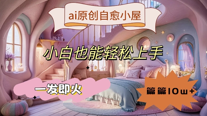 ai原创治愈小屋，小白也能轻松上手，一发即火，篇篇10w+【揭秘】-中创网-创业项目大全