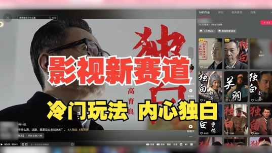 最新影视解说玩法，人物独白，30天涨粉24万+，全流程拆解【揭秘】-中创网-创业项目大全