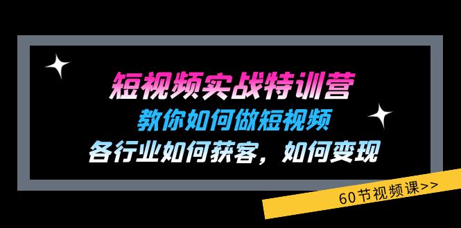 小视频实战演练夏令营：教大家如何做短视频，各个行业如何获客，如何盈利 (60节)-中创网-创业项目大全