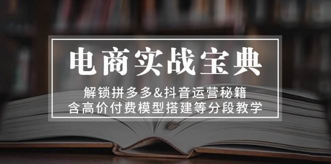 电商实战宝典：解锁拼多多&抖音运营秘籍，含高价付费模型搭建等分段教学-中创网-创业项目大全
