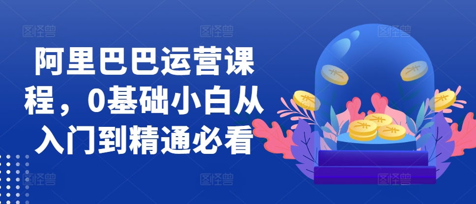 阿里巴巴运营课程，0基础小白从入门到精通必看-中创网-创业项目大全