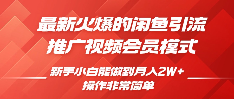 闲鱼引流推广影视会员，0成本就可以操作，新手小白月入过W+【揭秘】-中创网-创业项目大全