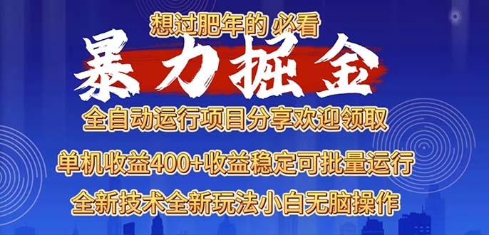 （13675期）2025暴力掘金项目，想过肥年必看！-中创网-创业项目大全
