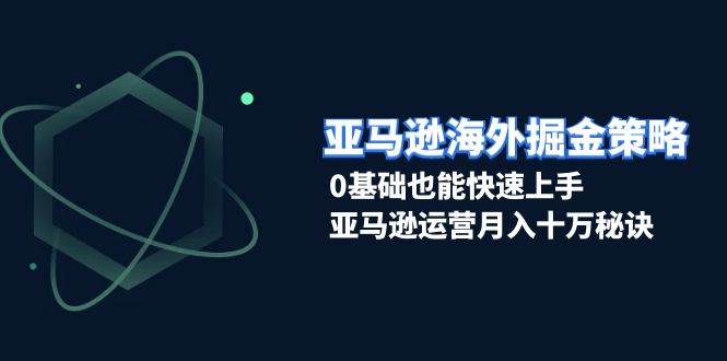 亚马逊海外掘金策略，0基础也能快速上手，亚马逊运营月入十万秘诀-中创网-创业项目大全
