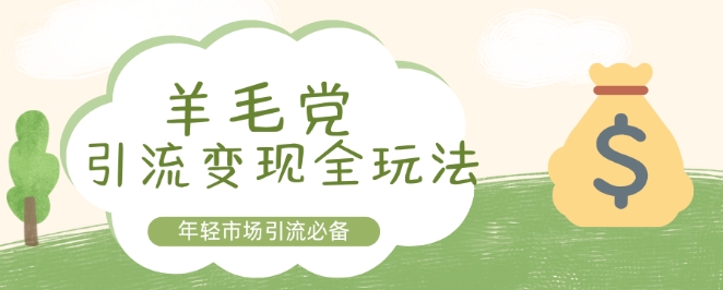 羊毛党引流变现全玩法，年轻市场引流必备-中创网-创业项目大全