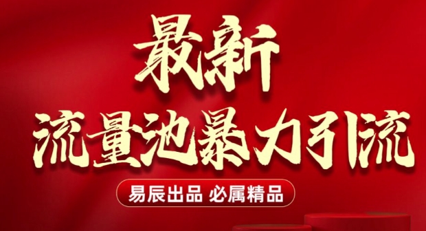 最新“流量池”无门槛暴力引流(全网首发)日引500+-中创网-创业项目大全
