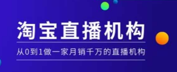 淘宝直播运营实操课【MCN机构】，从0到1做一家月销千万的直播机构-中创网-创业项目大全