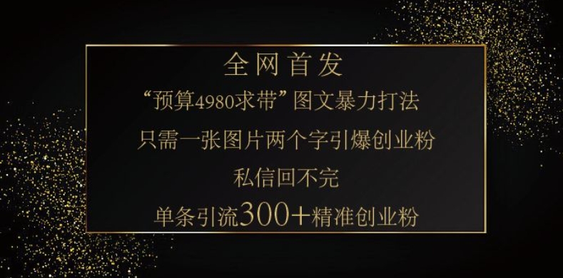 小红书的神奇图片引流法，仅需一张图，就可一条手记凭着这种方法，轻轻松松引流方法 300   精确自主创业粉-中创网_分享创业资讯_网络项目资源-中创网-创业项目大全