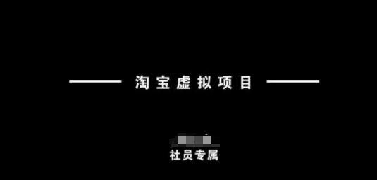 淘宝虚拟新项目，从技术到实际操作，萌新也可以快速入门-中创网-创业项目大全