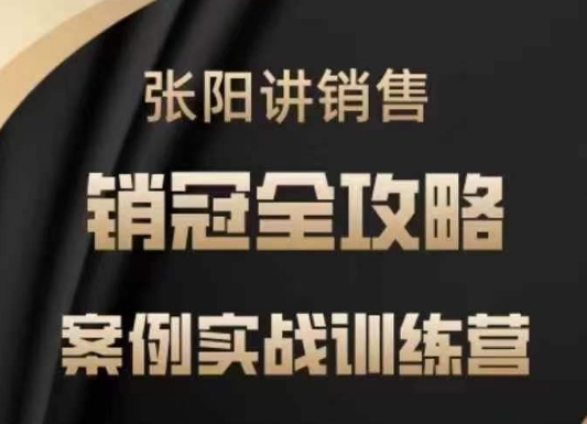 张阳讲销售实战训练营，​案例实战训练，销冠全攻略-中创网-创业项目大全