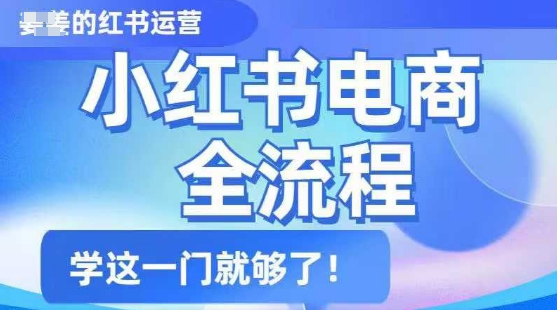 小红书电商全过程，精减通俗易懂，实用教程，学这一门就行了-中创网-创业项目大全