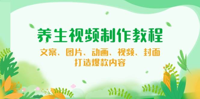 健康养生制作软件教程，创意文案、照片、动漫、短视频、封面图，推出爆款具体内容-中创网-创业项目大全