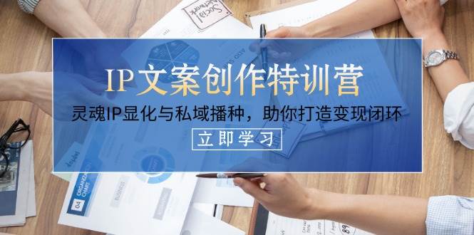 IP文案创作特训营，灵魂IP显化与私域播种，助你打造变现闭环（14节课）-中创网-创业项目大全