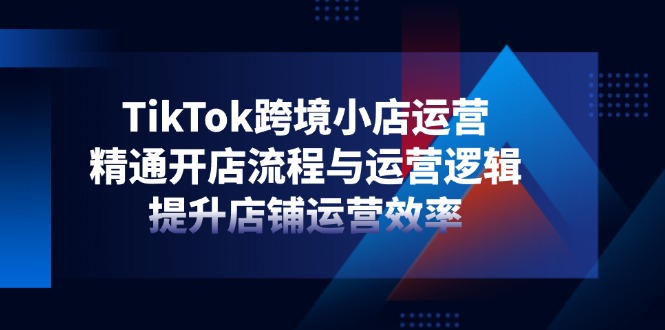 （14369期）TikTok跨境小店运营，精通开店流程与运营逻辑，提升店铺运营效率-中创网-创业项目大全