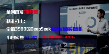 精准打击：价值3980的DeepSeek私域引流实操课，小白实操无门槛，日引精准粉300+-中创网-创业项目大全