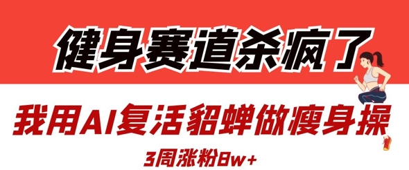 健身赛道杀疯了？我用AI复活貂蝉做瘦身操，3周涨粉8W-中创网-创业项目大全