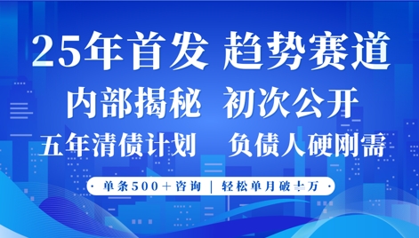 2025年首次公开，真正的事业型赛道，客咨不断，单月轻松破W-中创网-创业项目大全