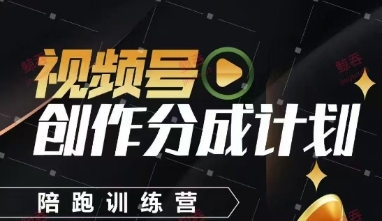 视频号创作分成计划陪跑训练营，手把手教会你如何制作视频，细水长流型项目-中创网-创业项目大全