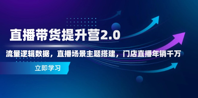 （14694期）直播带货提升营2.0：流量逻辑数据，直播场景主题搭建，门店直播年销千万-中创网-创业项目大全