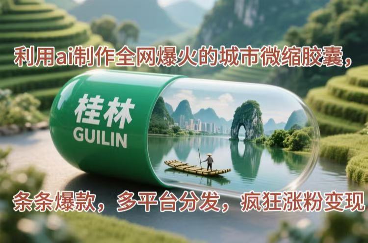（14704期）利用ai制作全网爆火的城市微缩胶囊，条条爆款，多平台分发，疯狂涨粉变现-中创网-创业项目大全