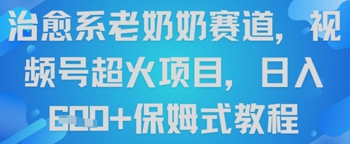 治愈系老奶奶赛道，视频号超火项目，日入6张+保姆式教程-中创网-创业项目大全